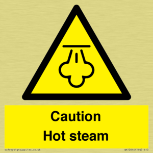 Caution Hot steam